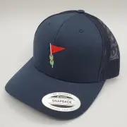 SCOTTY CAMERON CIRCLE T SWIZZLEPIN RETRO TRUCKER SNAP BACK HAT - NAVY