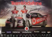 Craig Lowndes Jamie Whincup Signed Poster FG Ford Vodafone 2009 V8 Supercars 888