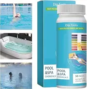 Pool Test Strips,Pool Spa Test Strips | 50 Accurate Multi-Purpose Test Strips Three-in-1 for Swimming Pools, Spas and Hot Tubs