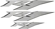 Silver Reflective Motorcycle Flat Plain Bike Decal Sticker Compatible with Yamaha YZF R1