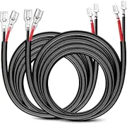 Nilight 2PCS 16 AWG 10 Feet Wiring Harness Extension Kit for LED Work Light Bar Led Pods Off Road Lights Driving Fog Light Boat Lighting
