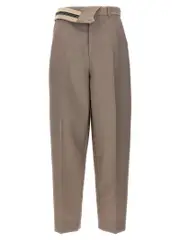 [Fendi] Fendi-Carrot Fit Pantaloni Grigio-Donna 40IT