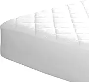 Renee Taylor Ultimate All Cotton Mattress Protector, King, White