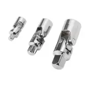 3x Socket Adapters Rotatable Universal Joint Set For Power Drill Ratchet Wrench