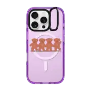 iPhone 16 Pro Impact Ring Stand Case MagSafe Compatible Cute Bear Friends