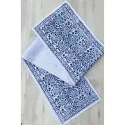 Sevya Handmade Blue Vine Table Runner Fairtrade