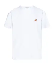 Maison Kitsuné Fox Head Patch Crewneck T-Shirt XL,XS,L,XXL,M White