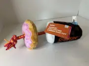 Bark Dunkin Donuts Iced Coffee & Donut on a Rope Dog Toy Squeak All Size New NWT