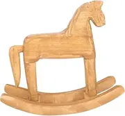 Gogogmee Animal Horse Wood Crafts for Kids Rocking Hose Decor Mini Decor Office Decore Rocking Horse Ornament Mini Toys Birthday for Kids Animals for Kids Kid Toy Ornaments Wooden Child