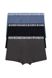 [Bonds] Bonds Men's Classic Trunk 3 Pack Size: Small S Multicolor