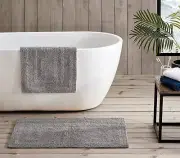 Eddie Bauer - Bathroom Rugs Set, Soft 2' x 1'6" (Rectangular), Chrome Grey