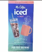Mr. Coffee Single-Serve Iced and Hot Coffee Maker with Reusable Tumbler NEW