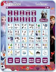 LEXIBOOK JCPAD002FZi4 Disney Frozen Educational Bilingual Tablet, Learn Letters Numbers Words Spelling and Music, English/Portuguese Languages, Blue
