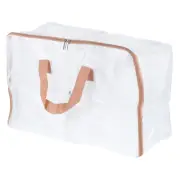 Closet Storage Bags, Medium Foldable Clothes Organizer Tote Bag, Pink