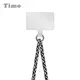 Timo iPhone/安卓撞色棉繩手機掛繩背帶組-黑白