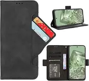 [GoshukunTech] Phone Cover for Google Pixel 8a 5G,for Pixel 8a 5G Wallet Case[ 5 Card Slots Leather Wallet ] Soft TPU Inner Case Flip Cover Stand Feature -Black