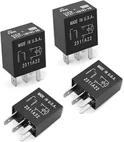 Automotive High Power Relay Kit Fit for Select Ford Vehicles Replace 8T2T-14B192-AB, 12V DC 30A 4 Pins Plug-in, Pack of 4