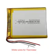 3.7V 2000mAh Polymer 3 Wires Thermistor Li Battery 505060 For PSP Tablet PC GPS