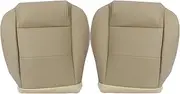 Priprilod Non Perforated Tan Driver and Passenger Side Bottom Replacement Seat Cover Fit for Ford Mustang V6 2005 2006 2007 2008 2009