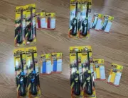 2 Neon Multi-purpose Refillable Lighter & 2 Scripto Pocket Mighty Match Lighter