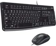 Logitech MK120 Wired Keyboard and Mouse Combo for Windows, QWERTY US Internation