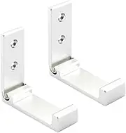 Coat Rack Wall Mount Space Aluminum Hole-Free Coat Hook Wall-Mounted Hidden Creative Folding Coat Hanger Metal Hook Wall Mounted Retractable 2pcs Wall Coat Hooks(Silver)