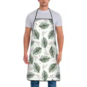 Merry Christmas 2024 Cute Santa Pattern Apron Waterproof Home Kitchen Cooking Baking Gardening Apron For Women Men 32