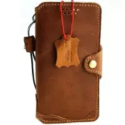 Genuine Tan Leather Case For Apple iPhone 13 Wallet Vintage Cover Soft Luxury