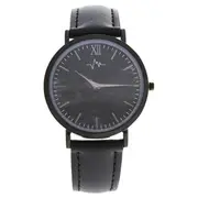 AO-176 Hygge - Black Charcoal/Black Leather Strap Watch by Andreas Osten for Women - 1 Pc Watch