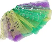 [TEMPNAP] Sparkly Sequin Tulle Skirt for Women Elastic Waistband Party Costume Festival Outfits Comfortable Fit Vibrant Sequins for Carnival Celebrations