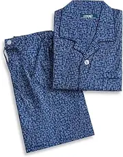 [LYNX] Men's Summerweight Poly Cotton Short Sleeve Pyjama Set