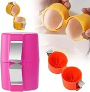 Egg Topper Cutter Tool Egg Cracker Tool Egg Shell Opener Hard Boiled Egg Peeler Egg Cracker Tool for Eggs Kitchen Gadgets Egg Cracking Tool Handheld Egg Slicer Egg Peeler Tool (Pink)
