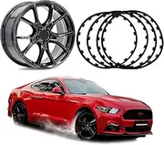 Rim Protector Alloy Wheel Protectors Car Wheel Rim Protector Ring Car Vehicle Wheel Rims Protectors Decor Strip 4 Pcs / 17-20In G20240113(Color:Red,Size:17in)(Black,19in)