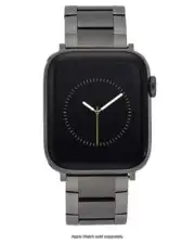 Vince Camuto 22mm Black Stainless Steel Strap Fits Apple Watch 42/44/45mm