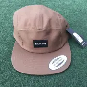 NIXON Mikey C2997 Strapback Baseball Cap Hat - Brown- One Size - NWT