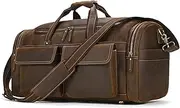 [WICRFYHD] Leather Duffel Bag | Carry On Leather Weekender Travel Duffel Bags for Men | Duffle Bag for Gym, Travel, Overnight & Cabin | Leather Travel Bag