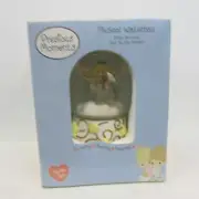 Precious Moments Musical Waterfall Snow Globe Angel With Harp Joy to the World