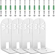[UKQRRTC] 4Pcs Universal L Shape Right Angel PTZ Camera Stand Wall Mounted Ring Camera Bracket Adhesive and Screw Mounting Household Security Camera Bracket for Camera