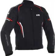 Richa Gotham 2 waterproof Motorcycle Textile Jacket, black-white-red, Size 2XL for Men Black White Red