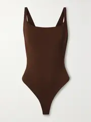 [SKIMS] SKIMS - Fits Everybody Square Neck Bodysuit - Cocoa - Chocolate - XL XL Brown