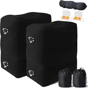 DAWNTREES 2 Pack Inflatable Foot Rest Pillow for Travel, Travel Accessories Adults Airplane Travel Pillow-Adjustable Height Cushions