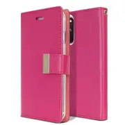 Goospery Samsung Galaxy S20+ /S20 Plus Rich Diary Wallet Flip Case Leather Card Slots Magnetic Cover (Hot Pink) S20P-RIC-HPNK