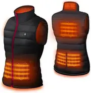 [DR.PREPARE] 2022 Upgraded Dr. Prepare Women’s Heated Vest, Lightweight Heating Vest for Women with 3 Heating Levels, 6 Heating Zones, Adjustable Size, and USB Plug for Hiking Camping (Battery Pack Not Included)