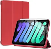 ProCase Smart Case for iPad Mini 6 8.3 Inch 2021 iPad Mini 6th Generation Case, Hard Back Cover Cases for 2021 iPad Mini 8.3" 6th Gen A2567 A2568 A2569 -Red