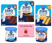 Pillsbury Zero Sugar Free Cake Brownie Mix Frosting Chocolate Vanilla Yellow