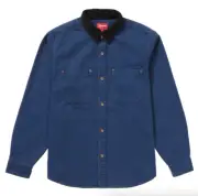 FW19 SUPREME SCRIPT LOGO LOVE THY SNAP BUTTON UP SHIRT BLUE SZ XL (Bin #1)