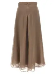 [Brunello Cucinelli] Brunello Cucinelli-Paneled Circle Gonne Grigio-Donna 38IT