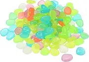 uxcell 300pcs Glow Rocks 8-11mm Glow Pebbles Decoration in The Dark Luminous Stones Decor DIY Decorative Multicolored for Garden, Potted Plant, Fish Tank