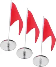 Toyvian 3Sets Golf Practice Flagsticks with Cups Portable Golf Cup Flag for Putting Course Reliable Support for Accurate Ball Positioning for Indoor and Outdoor Training