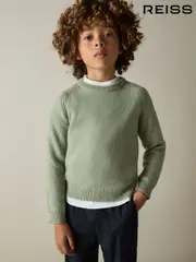 Reiss Sage Green Cloud 3-9 yrs Merino Wool-Blend Crew-Neck Jumper (AG1911) | $75
